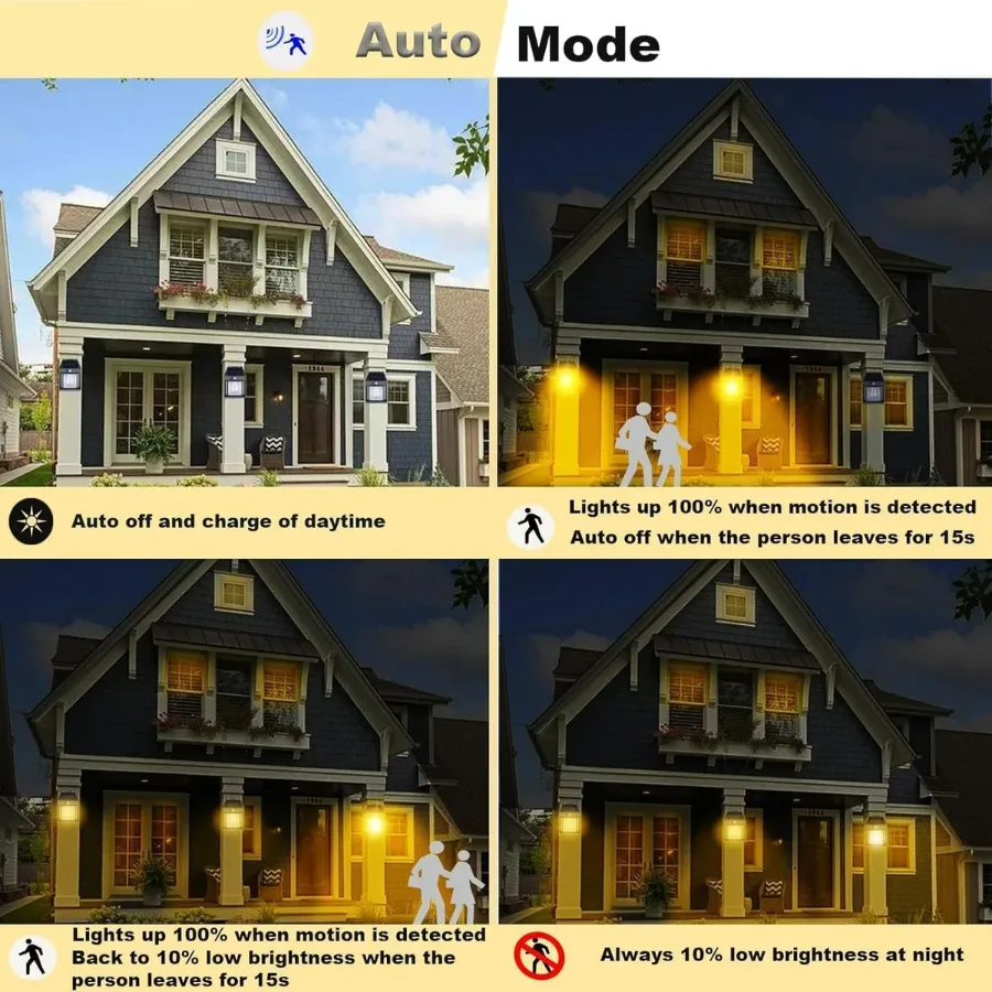 Smart Solar Wall Lights – Wireless Outdoor LED with Motion Sensor & 3 Lighting Modes - Default Title — photo 9