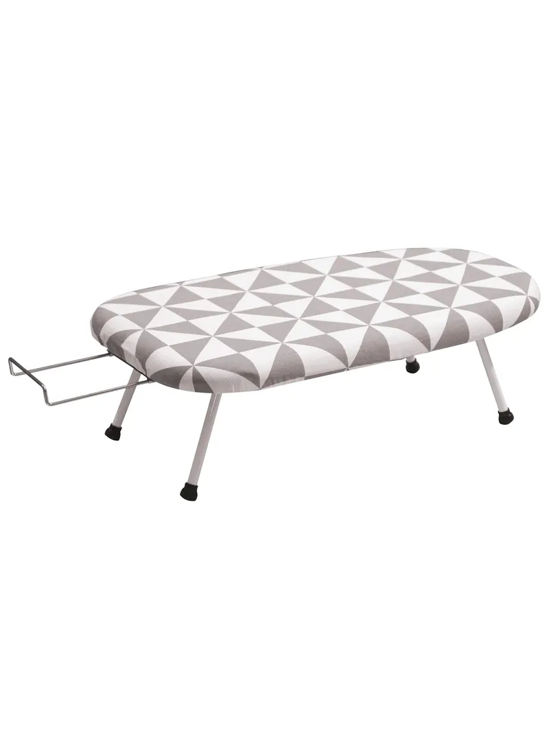 Portable Ironing Board with Heat-Resistant Cover β Beige & White
