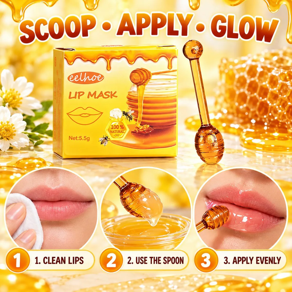 Honey Lip Mask – Moisturizing Care for Soft, Smooth Lips | 5.5g — photo 3