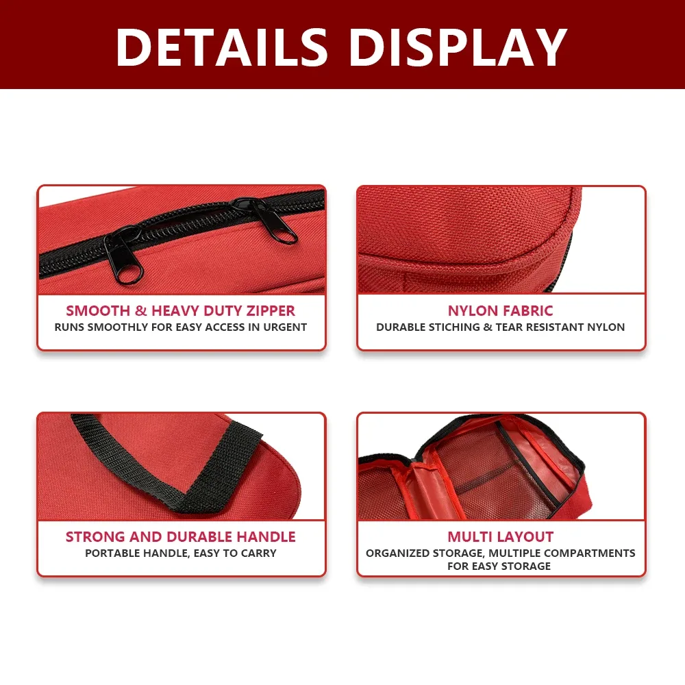 Universal First Aid Kit Medical Portable Emergency Bag for Outdoor Camping Hiking Home — photo 4