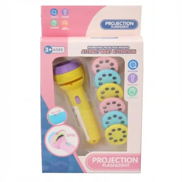 Mini Projector Torch Flashlight for Kids - Yellow — photo 2