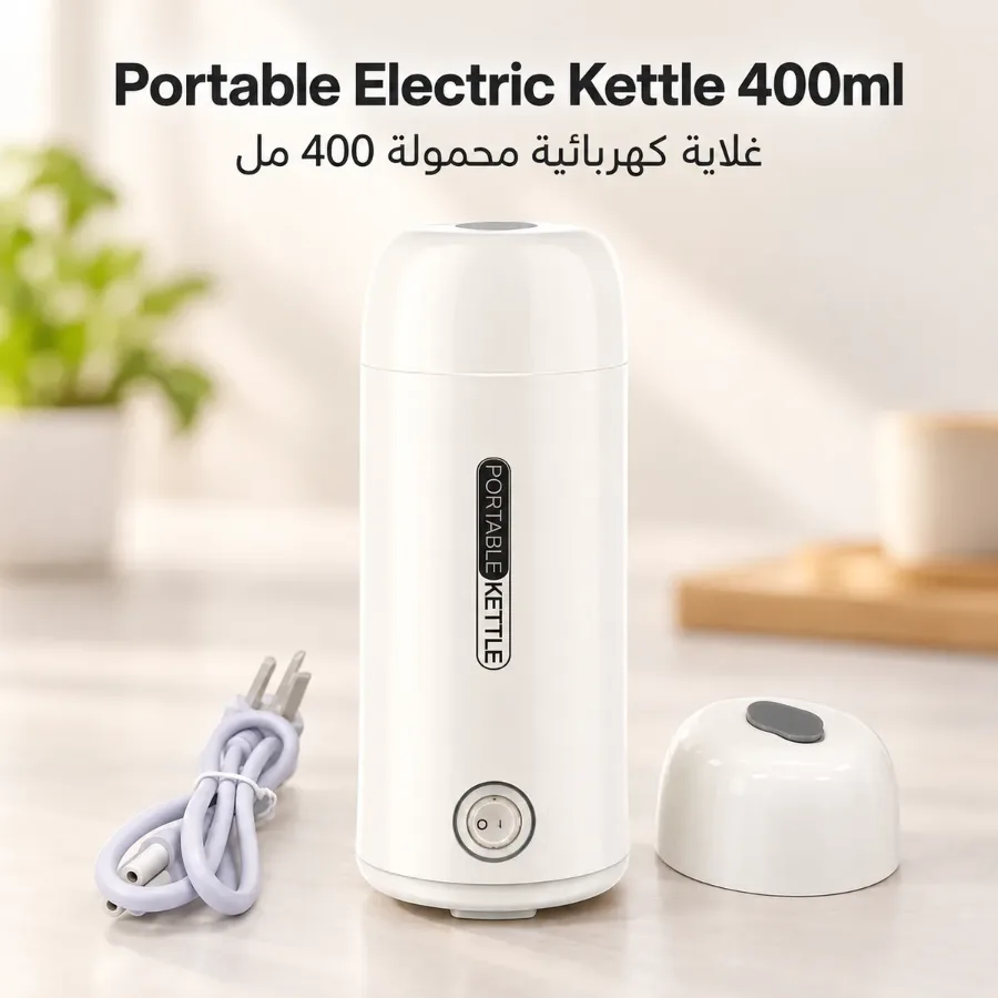 Portable Mini Electric Kettle 400ml – Travel Water Boiler