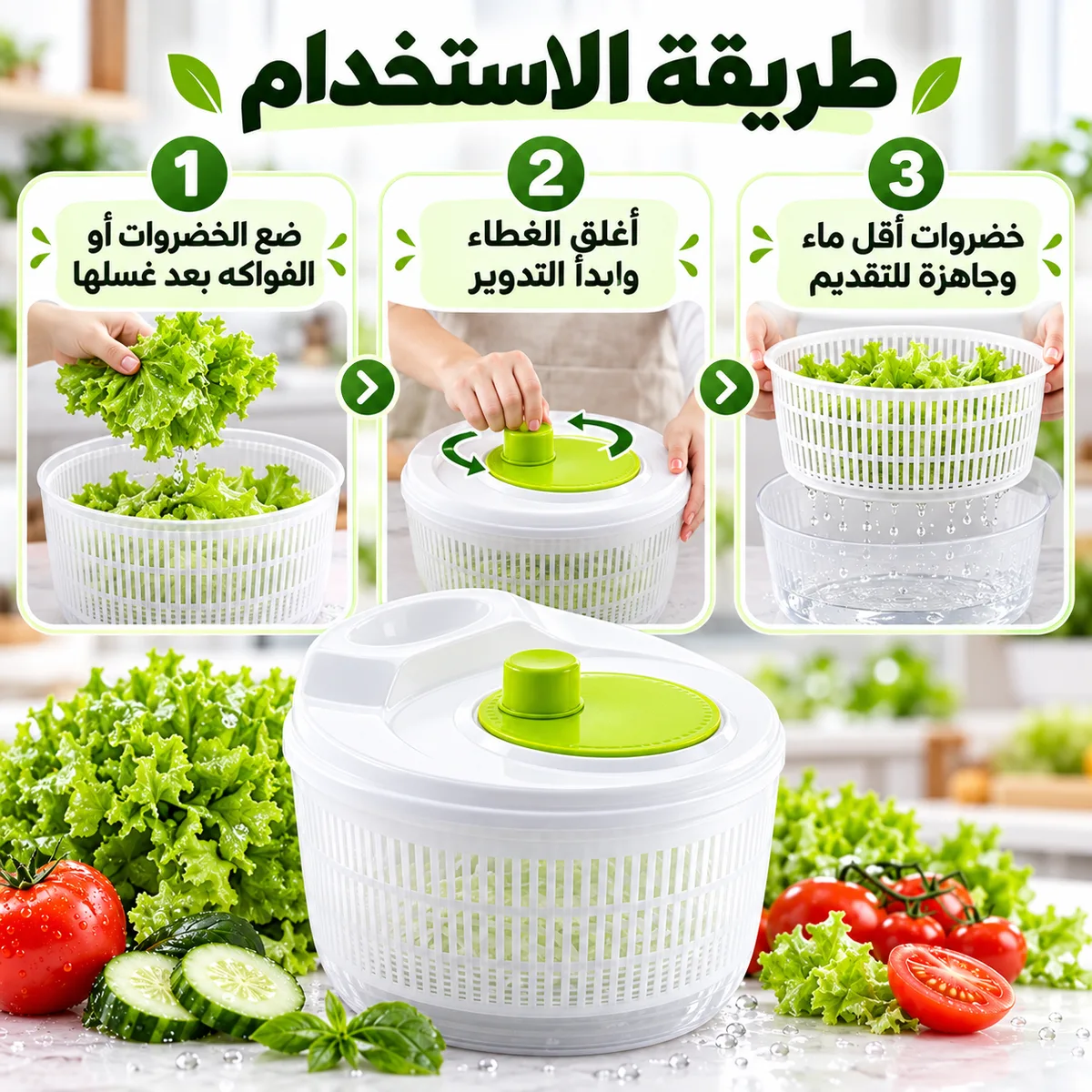 5L Manual Vegetable & Fruit Washer — photo 2