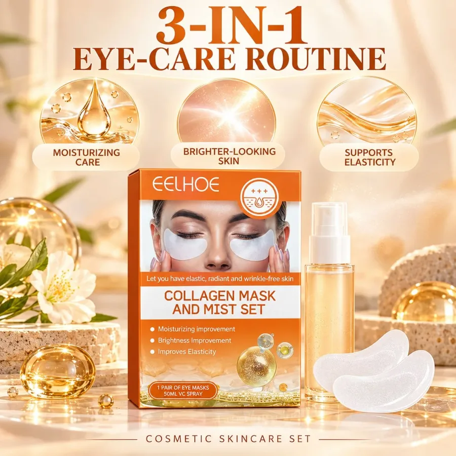 EELHOE Collagen Eye Mask & Vitamin C Mist Set – 1 Pair + 50ml — photo 2