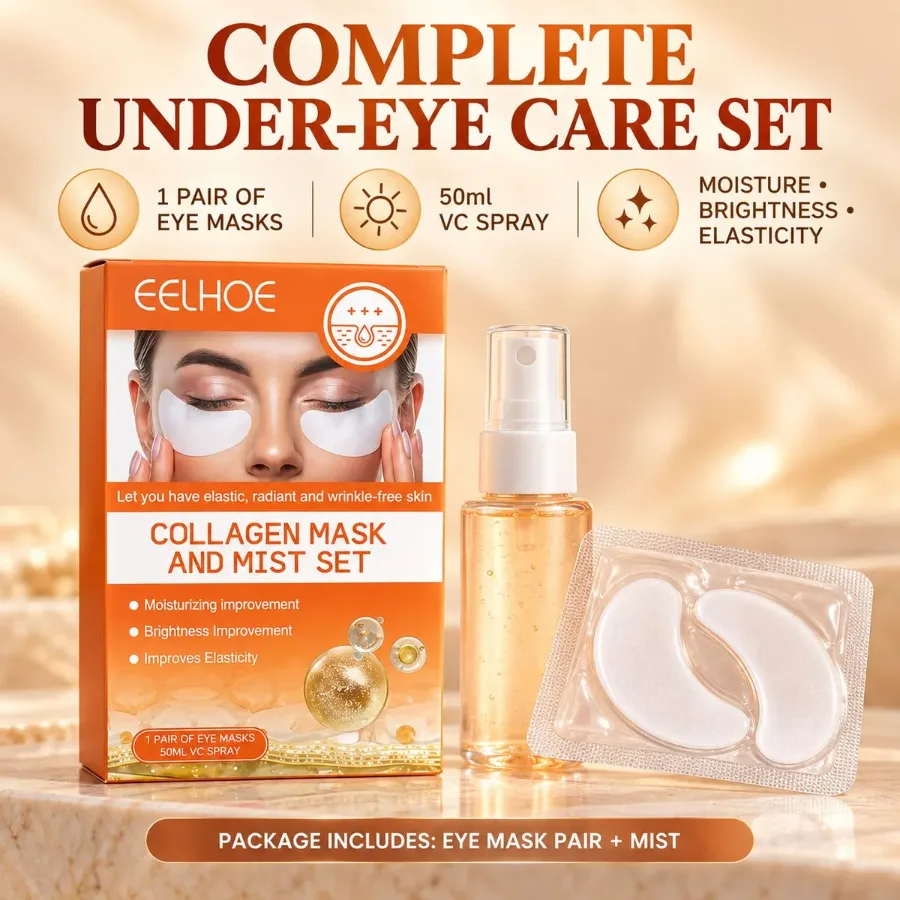 EELHOE Collagen Eye Mask & Vitamin C Mist Set – 1 Pair + 50ml — photo 3