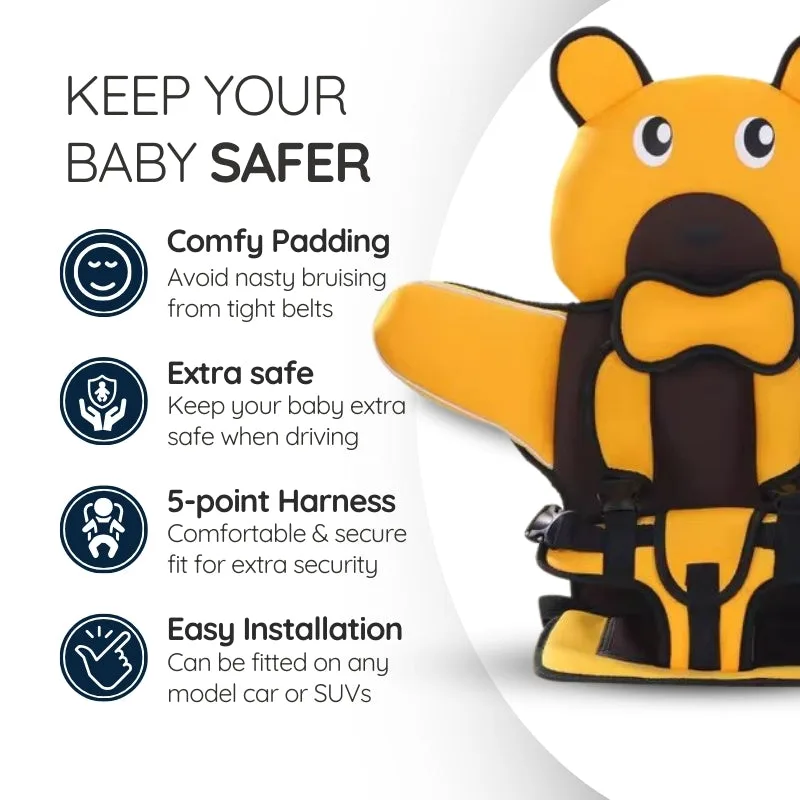 Child Baby Car Protection Cushion Seat Bear - Orange — photo 3