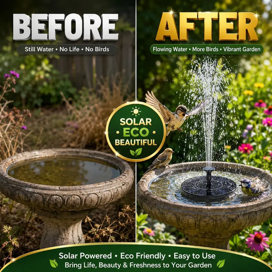 Solar Bird Bath Water Fountain Pump — photo 4