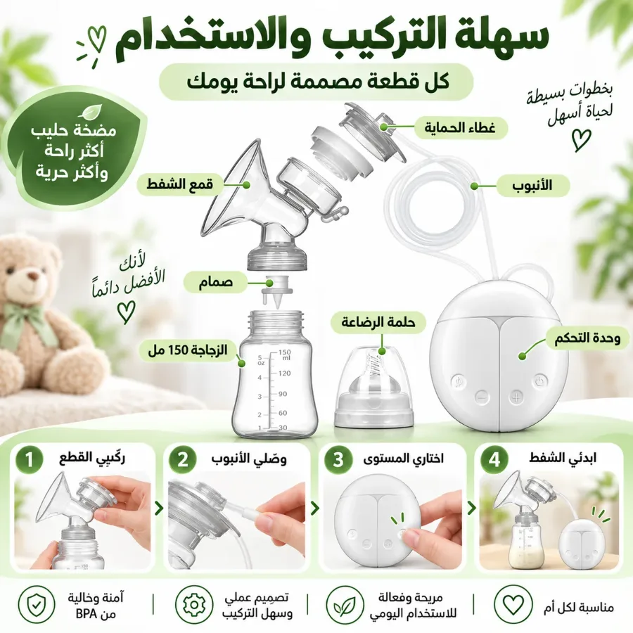 SMART AUTOMATIC DOUBLE BREAST PUMP RH228 - WHITE β photo 2