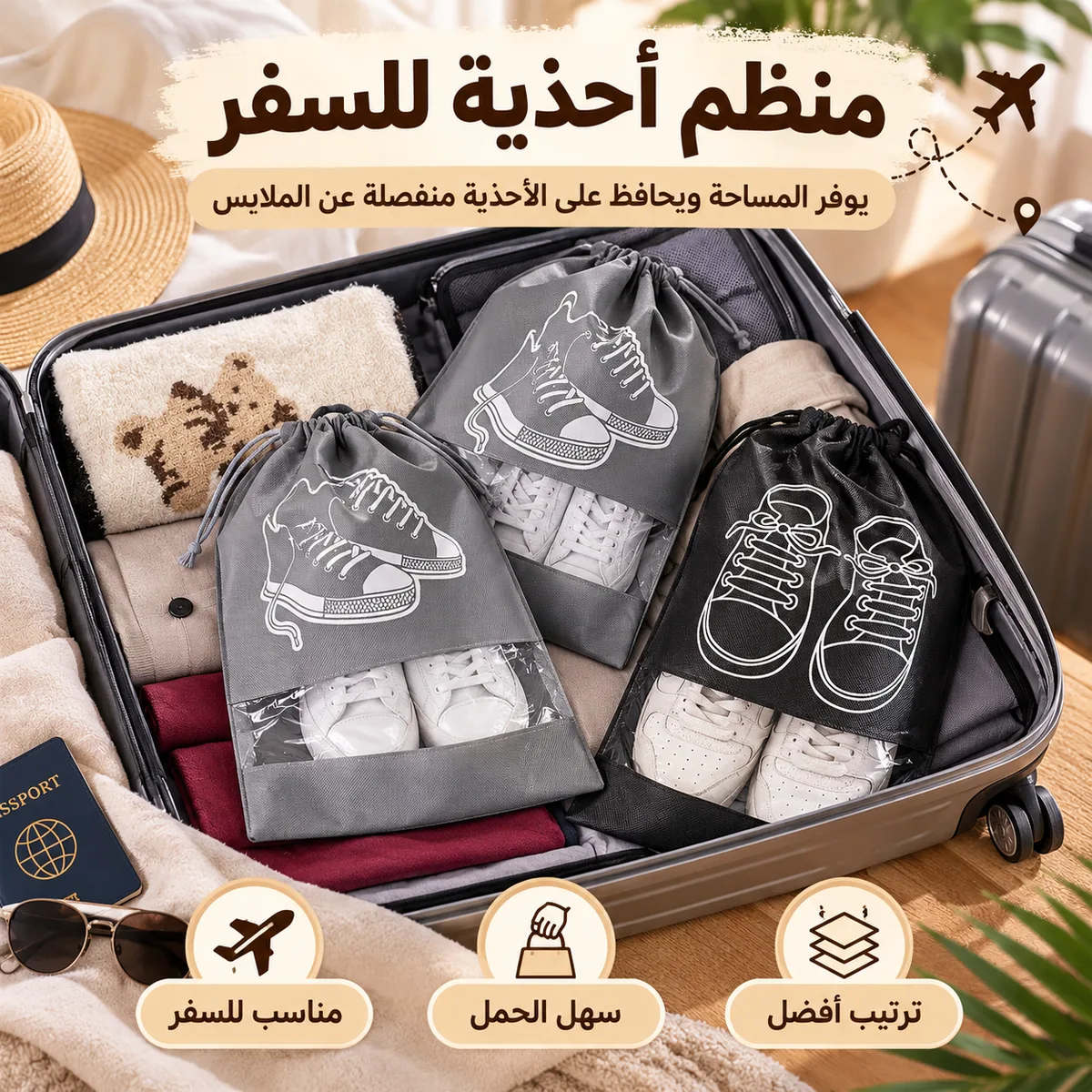 Waterproof Shoe Storage Bags - 5 Pcs — photo 3