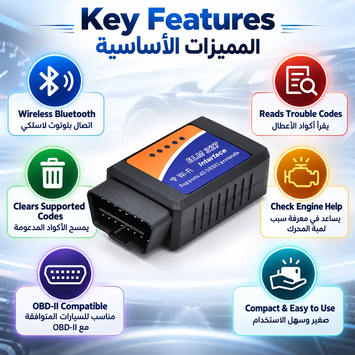 OBD2 Wi-Fi car diagnostic scanner adapter — photo 2