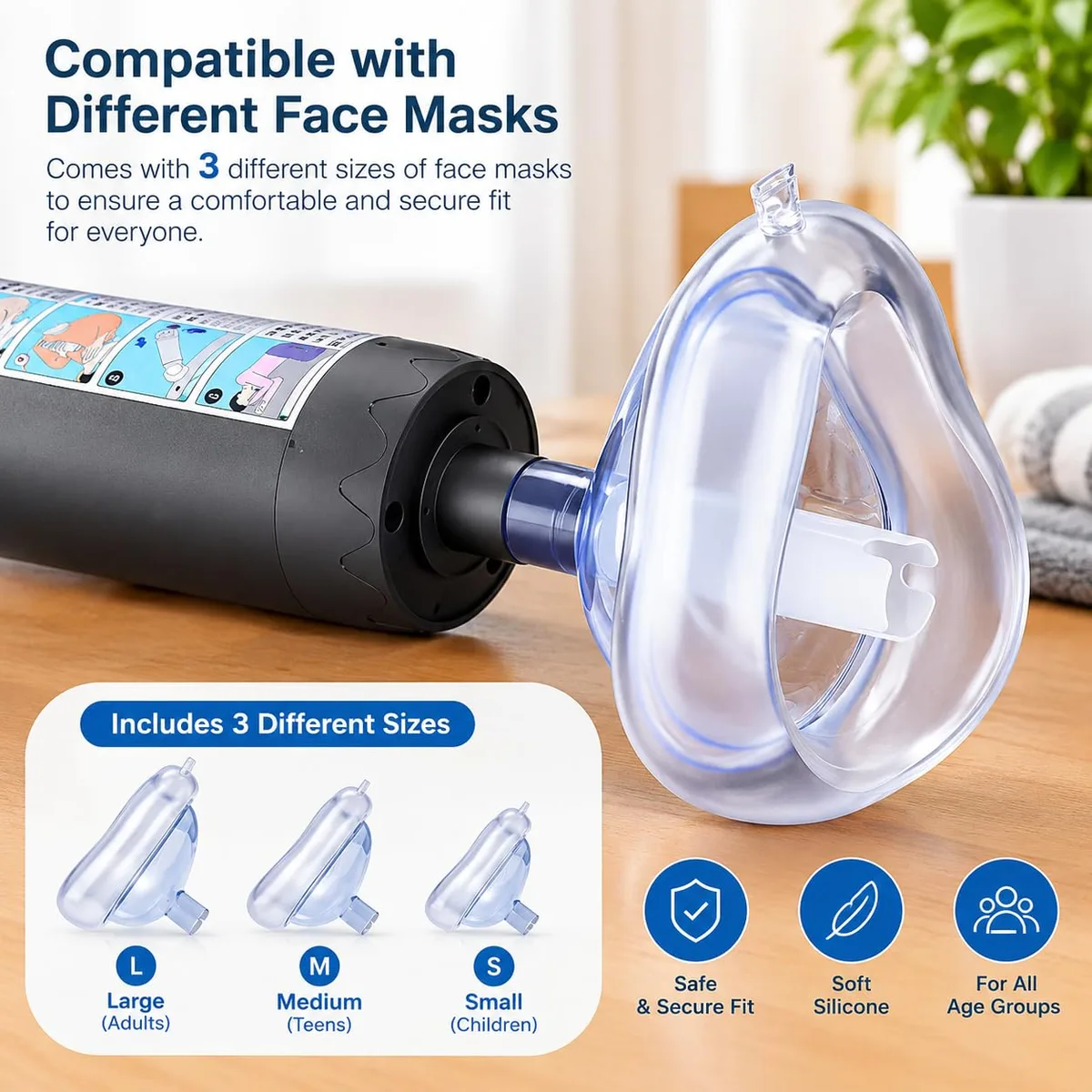 Automatic Anti-Choking Rescue Device – 3 Mask Sizes — photo 4