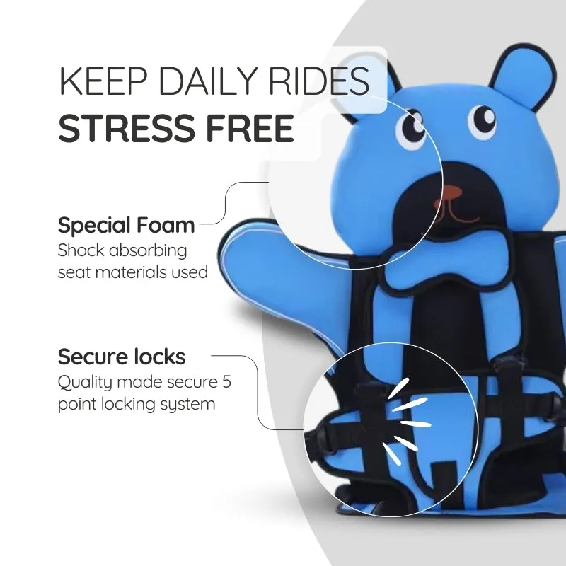 Child Baby Car Protection Cushion Seat Bear - Blue β photo 4