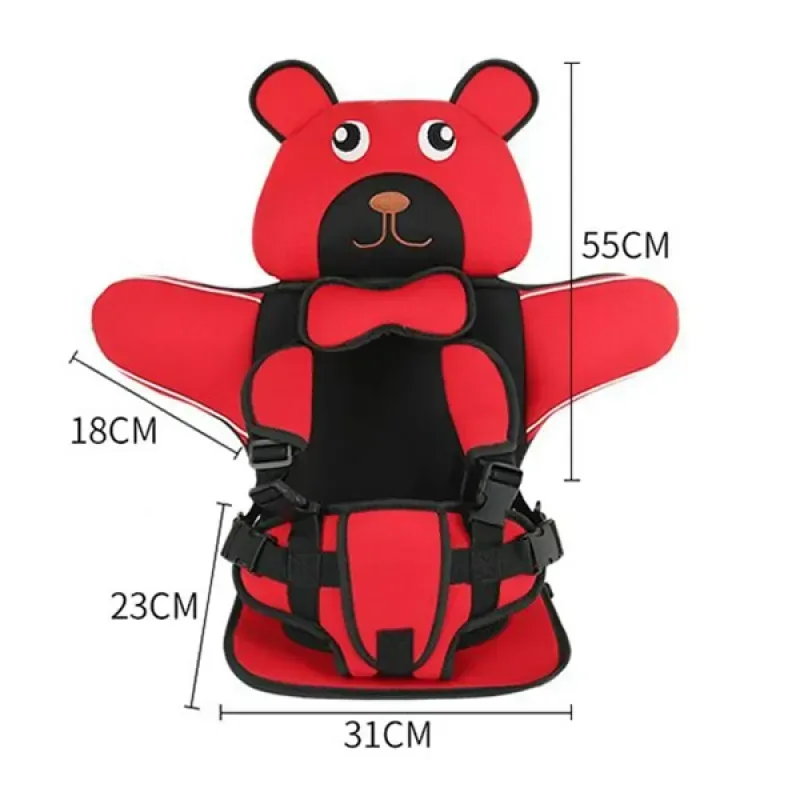 Child Baby Car Protection Cushion Seat Bear - Pink β photo 7