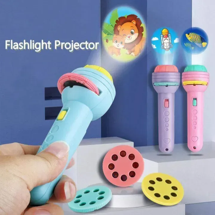Mini Projector Torch Flashlight for Kids - Blue β photo 4