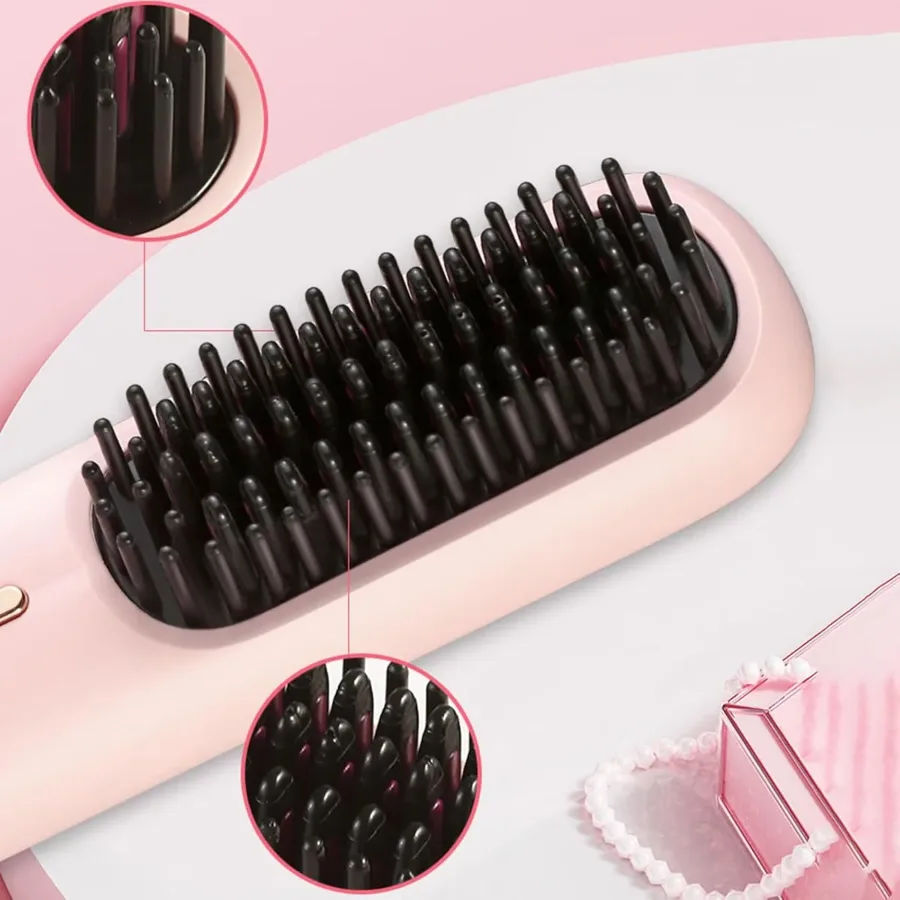 Portable Hair Straightener Brush - Blue — photo 5
