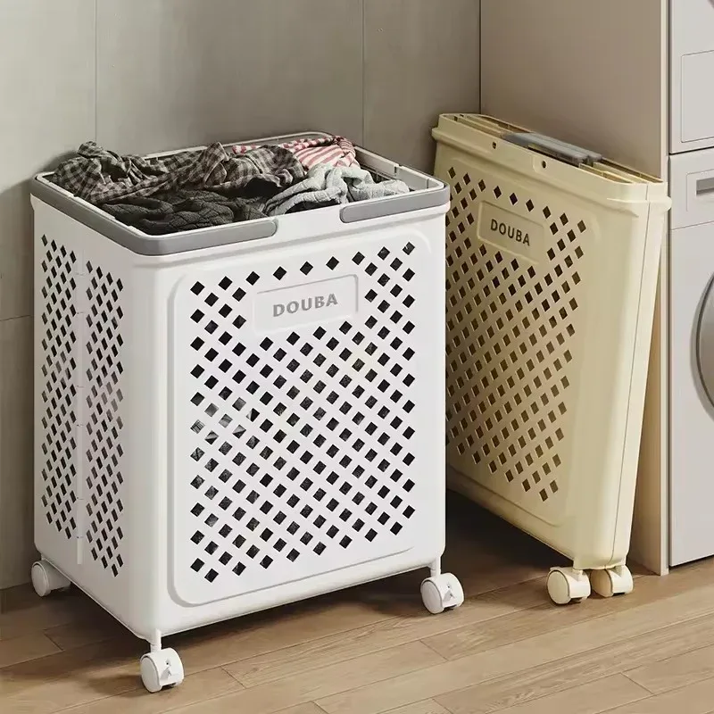 Foldable Rolling Laundry Basket