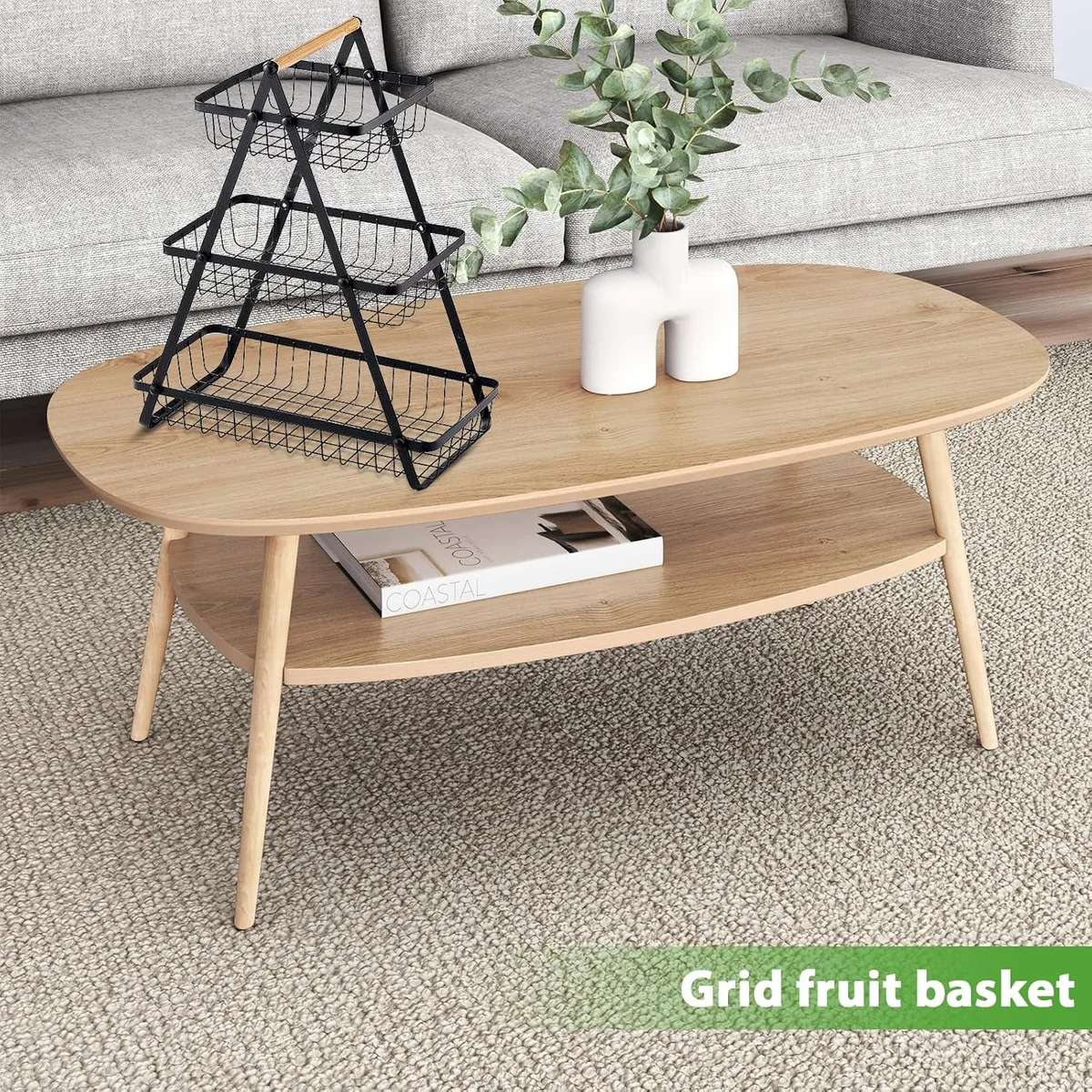 3 Tier Countertop Iron Storage Basket — photo 7