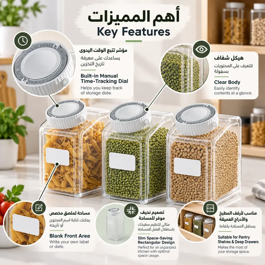 Food Storage Container With Time Track Dial β photo 2