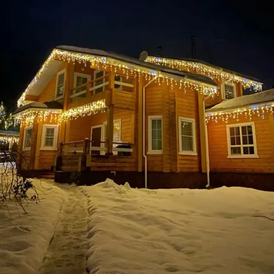Lights On Rope 9 Meter 300 Led Light Transparent Line Christmas - 9 Meter 300 Led Light Warm — photo 2