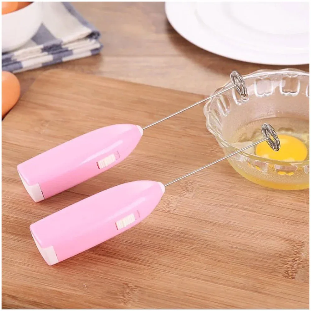 Handheld Electric Coffee Mixer Stirrer Milk Frother - Pink