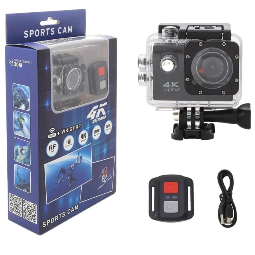 HD Waterproof Sport Action Camera 1080P/60FPS WiFi 2.0" 170D - Black β photo 8