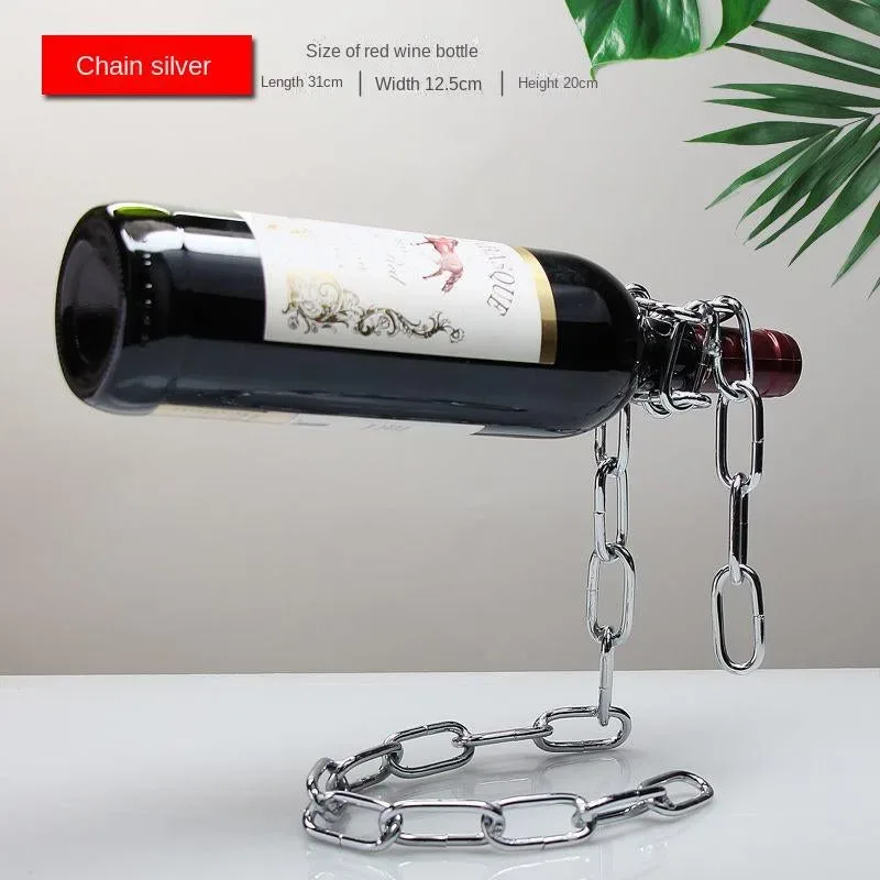 Wine Holder White Rope Or Metail Chain - White Rope β photo 2
