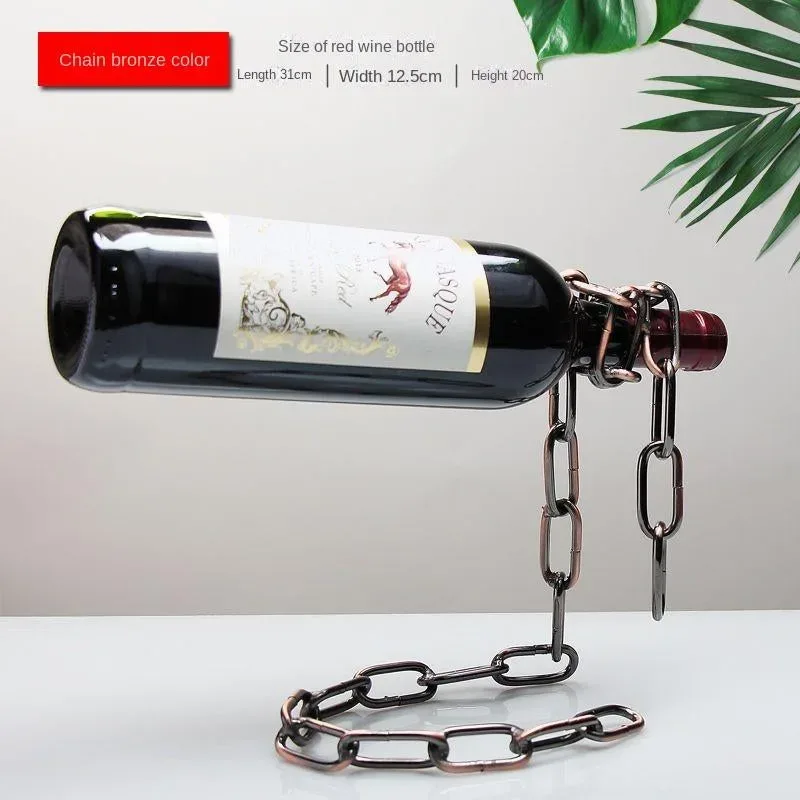 Wine Holder White Rope Or Metail Chain - White Rope — photo 3