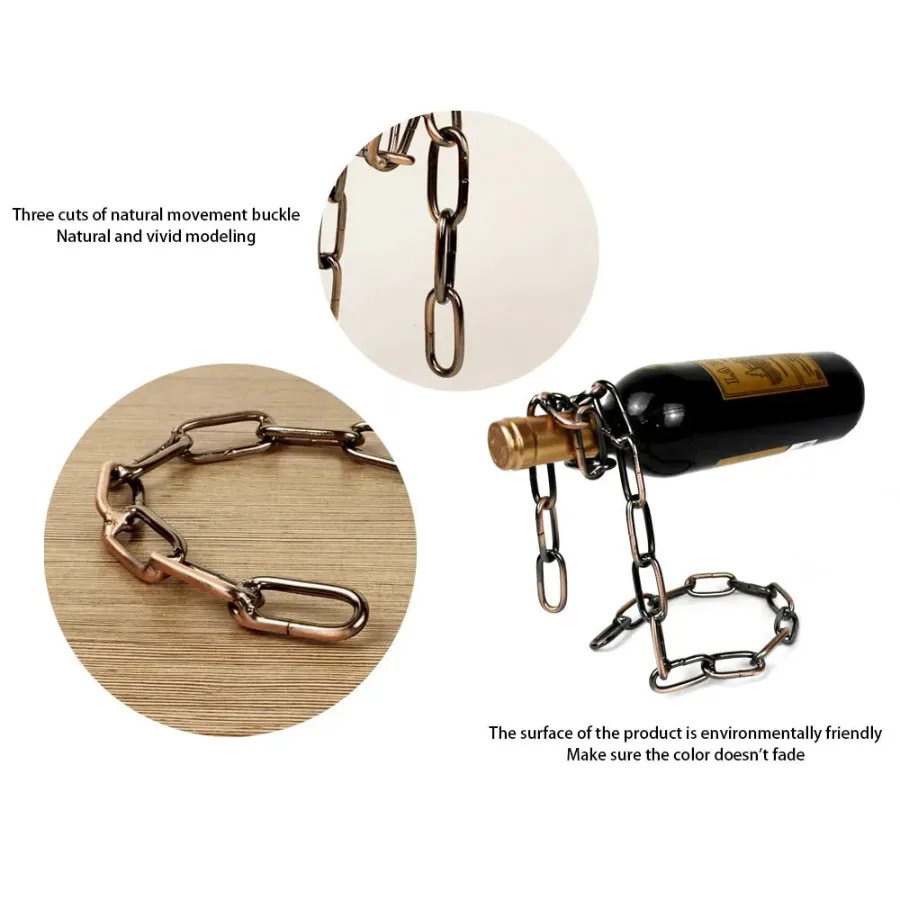 Wine Holder White Rope Or Metail Chain - White Rope β photo 4