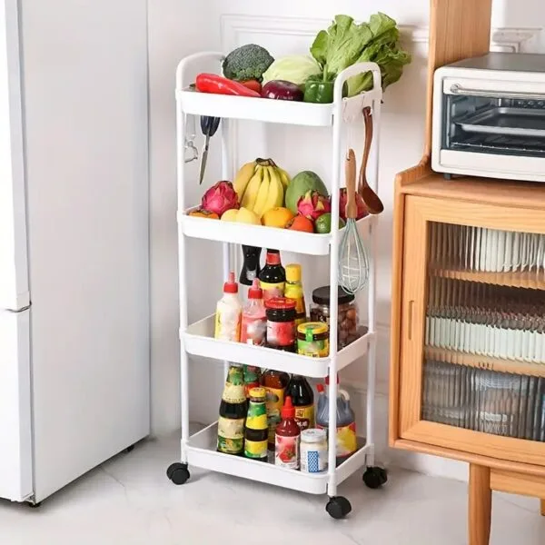 Kitchen Storage Cart 4 layer movable - Black β photo 2