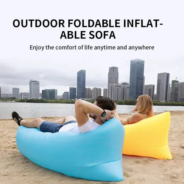 Waterproof Outdoor Portable Inflatable Sofa Fast Installation - Black β photo 2