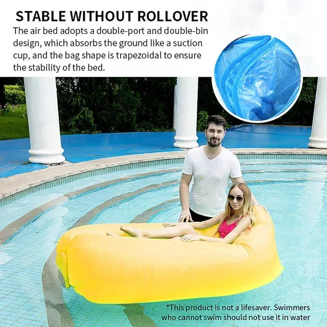 Waterproof Outdoor Portable Inflatable Sofa Fast Installation - Black β photo 3