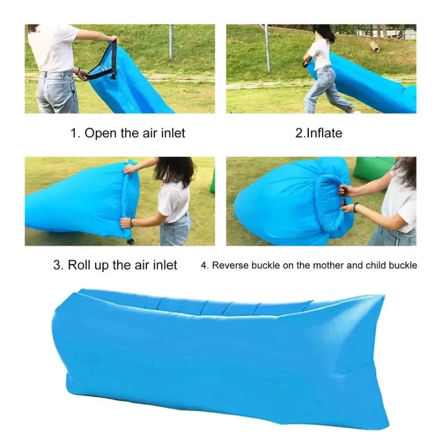 Waterproof Outdoor Portable Inflatable Sofa Fast Installation - Black — photo 4