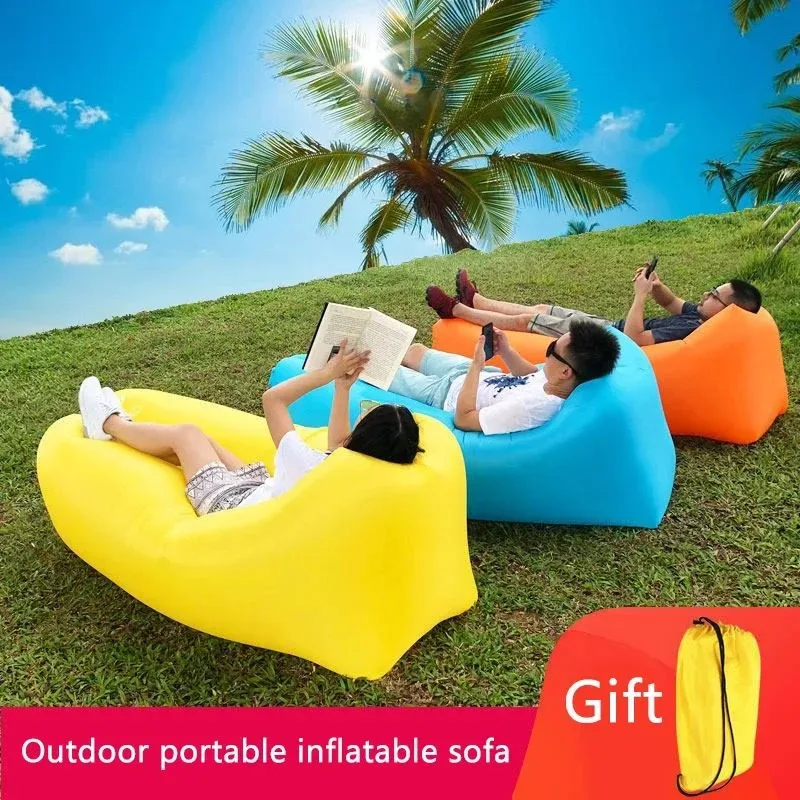 Waterproof Outdoor Portable Inflatable Sofa Fast Installation - Black