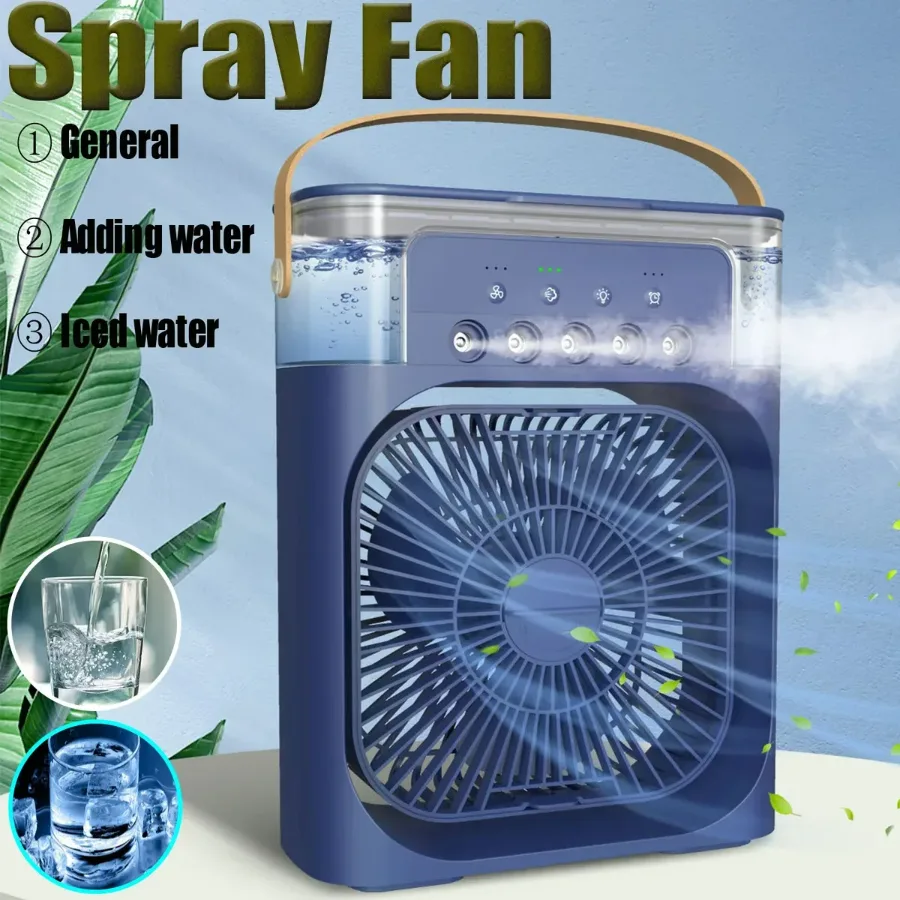Portable Air Cooler Fan Air Conditioner And Humidifier - Black — photo 2