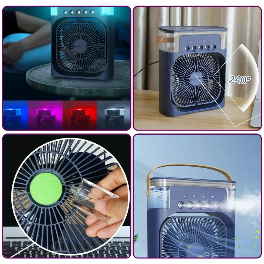 Portable Air Cooler Fan Air Conditioner And Humidifier - Black — photo 6
