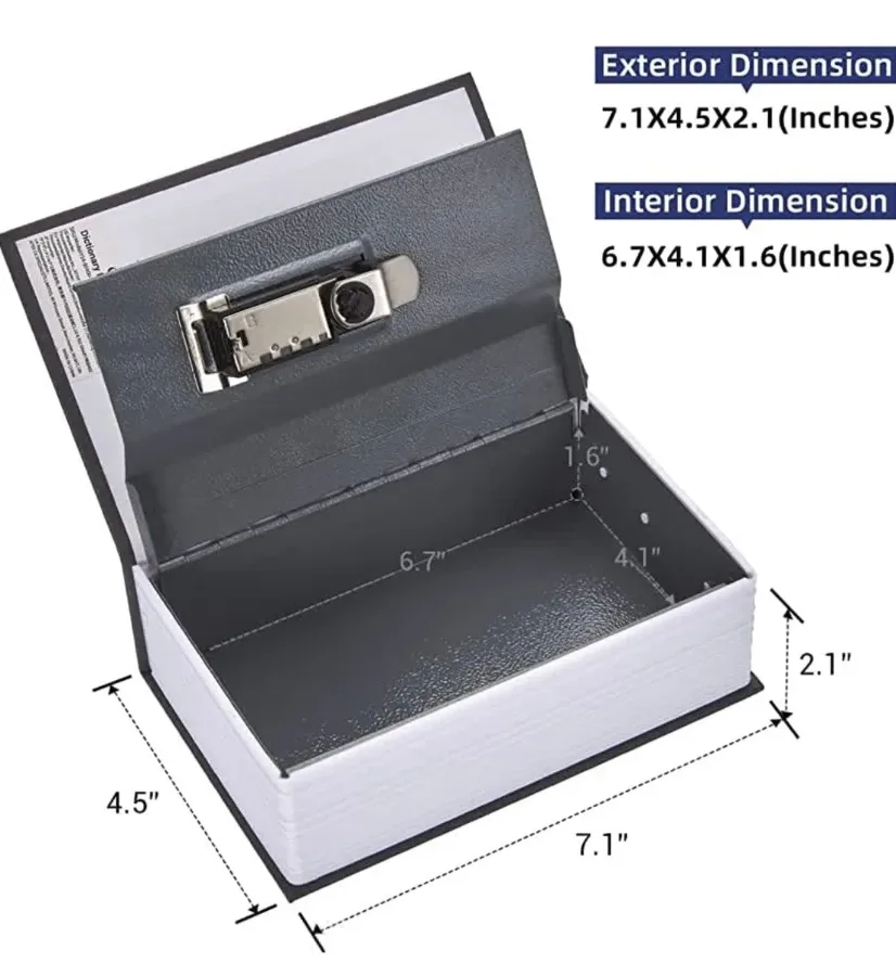 Dictionary Book Hidden Money Box - Navy blue Small — photo 5