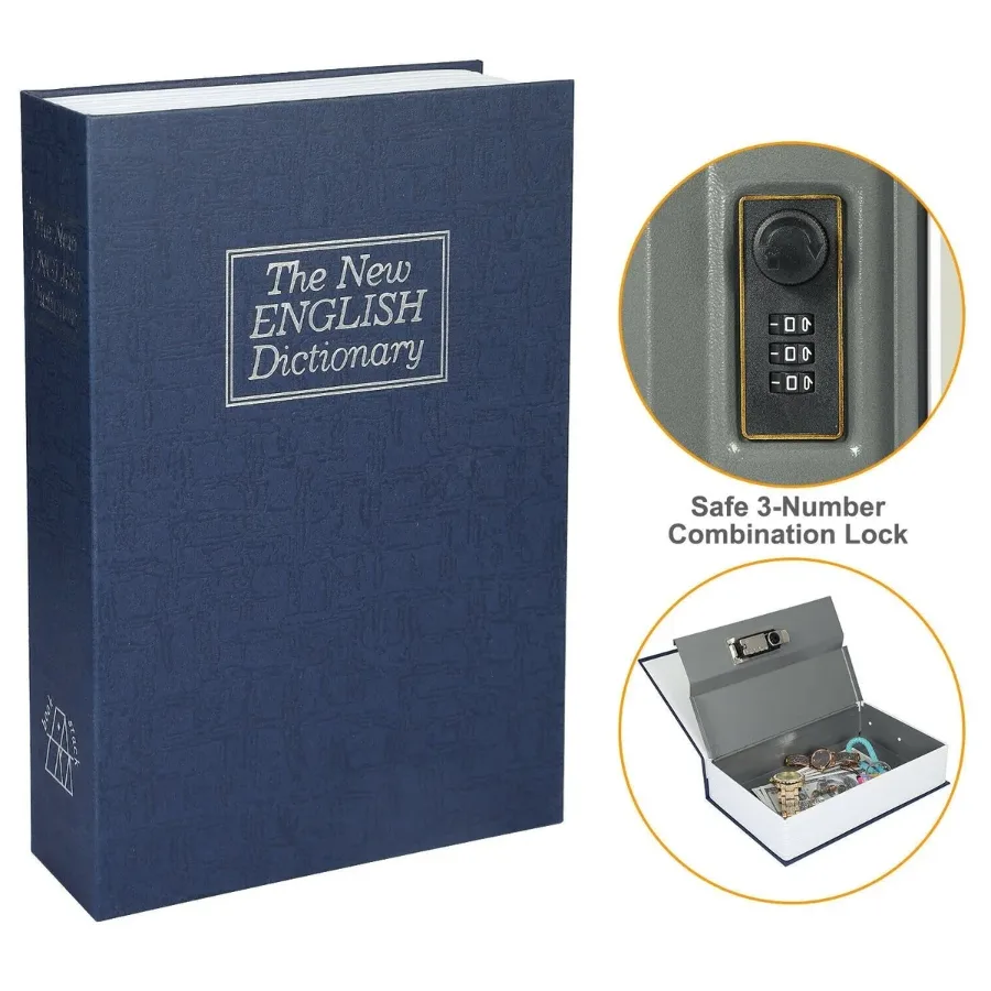 Dictionary Book Hidden Money Box - Navy blue Small — photo 8