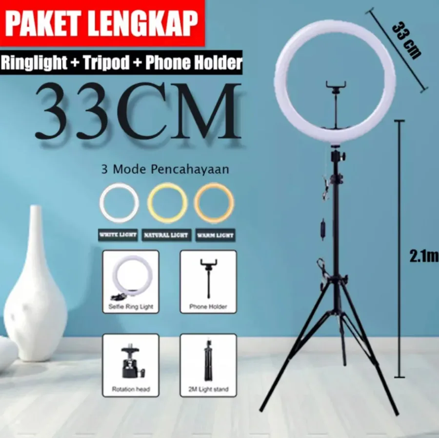 Ring Light With All Sizes 26cm 30cm 33cm 36cm 46cm With Tripod - 26cm With 20cm Tripod β photo 3