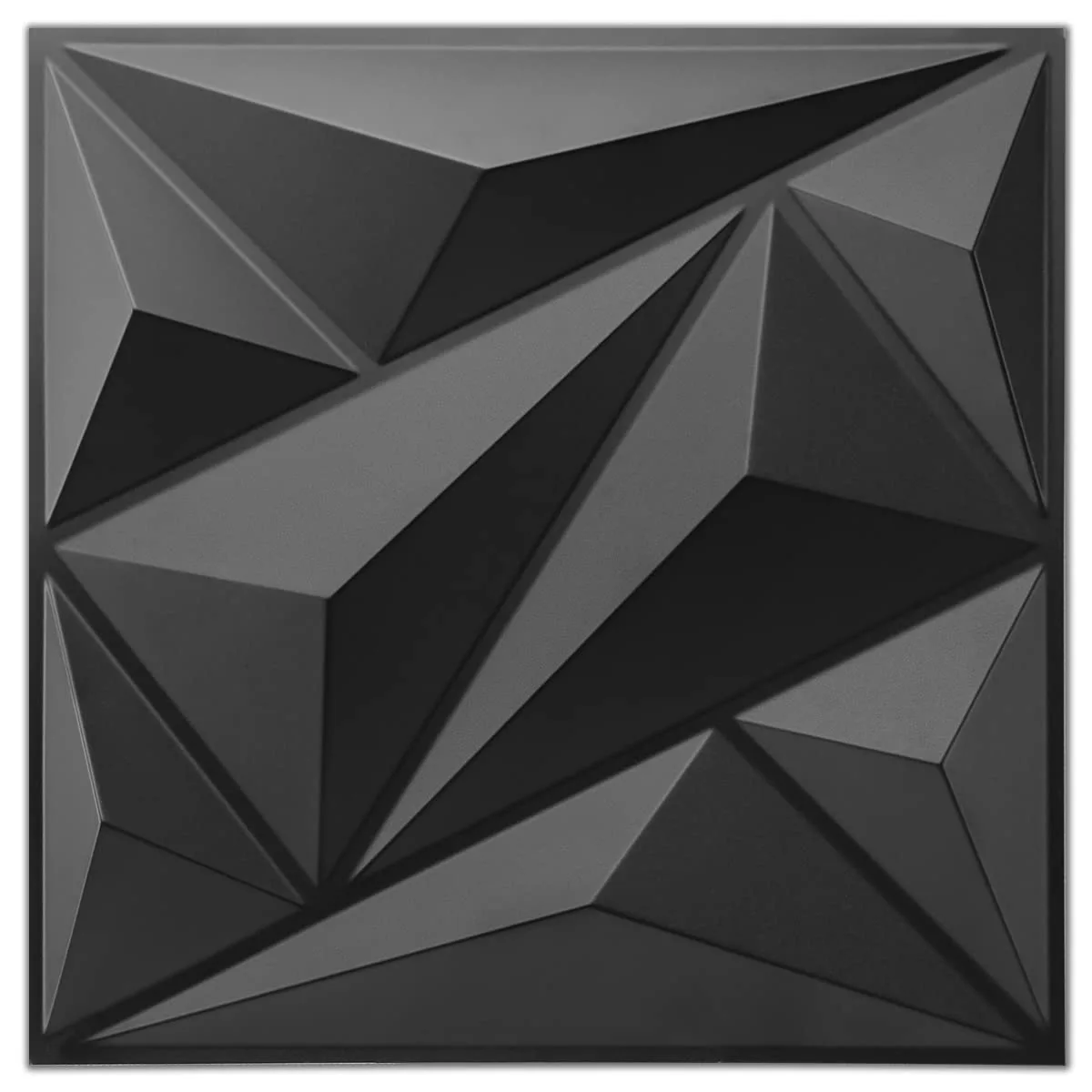 PVC 3D Black Or White Diamond Wall Panels - Black — photo 9