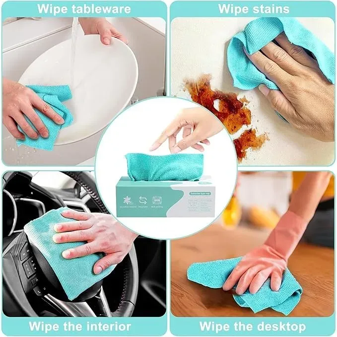 20 Pcs Microfiber Towel Reusable Magic Cleaning Cloth, Washable Multi-Use Cleaning Wipes - 1 Pcs — photo 5