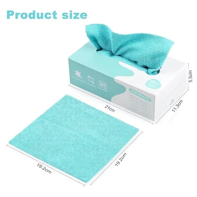 20 Pcs Microfiber Towel Reusable Magic Cleaning Cloth, Washable Multi-Use Cleaning Wipes - 1 Pcs β photo 7