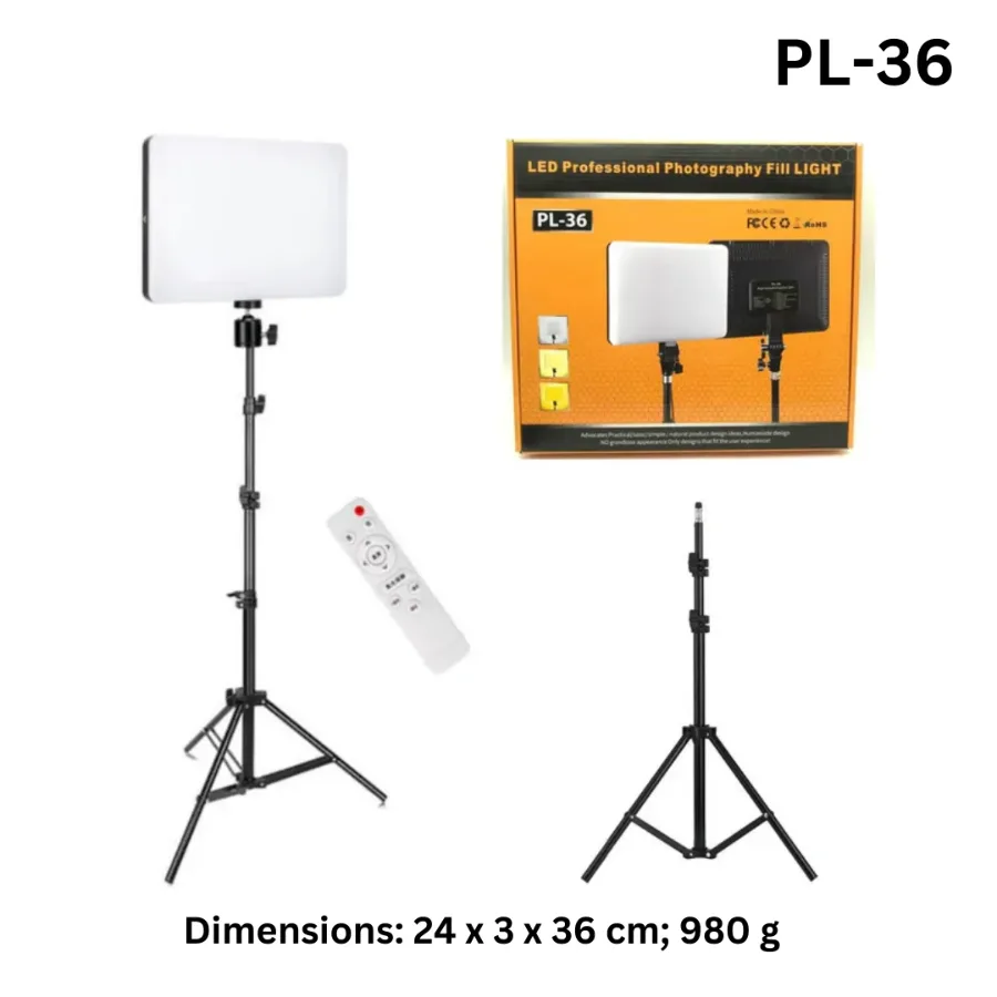 Square Ring Light Panel Photo Shoot LED with 2.1 Meter Tripod - PL-26 — photo 7