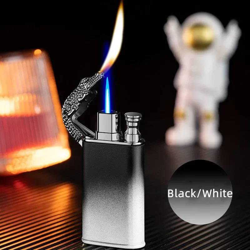 Crocodile Lighter Magic Double Flame Lighter - Black and gold โ photo 2