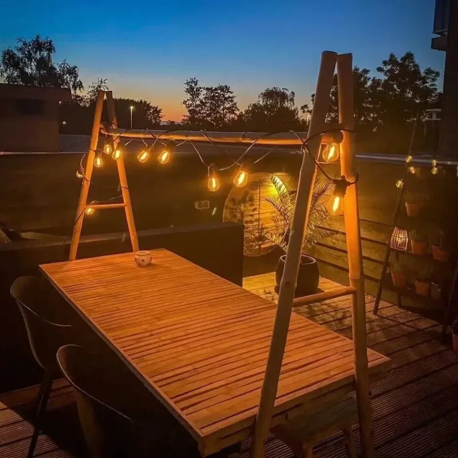 Outdoor String Lights With Bulbs - 5M 10 BULB LIGHT WARM — photo 4