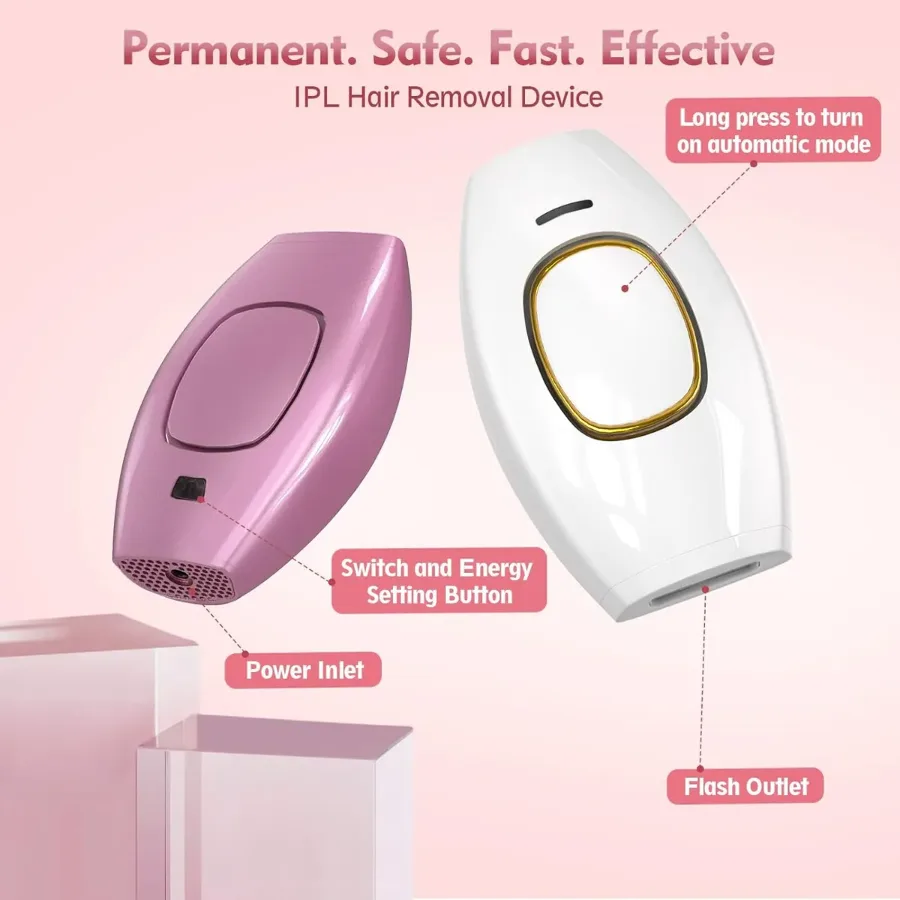 IPL Hair Removal Devices, Hair Removal, Laser Permanent Hair Removal, Laser Hair Remover, - Pink β photo 5