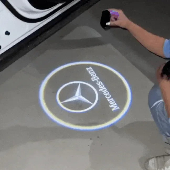 2PCS Car Door Logo Light Projector For All Car With Sensor - Mercedes — photo 2
