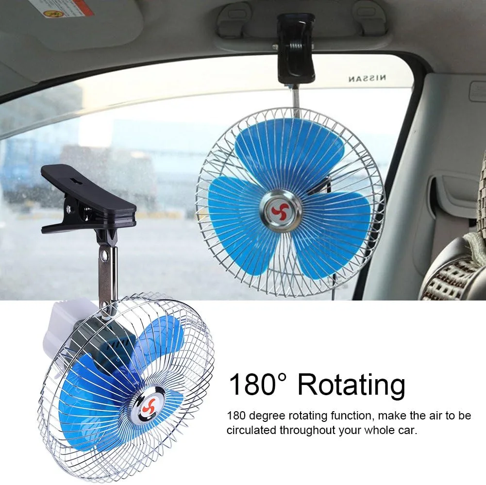 Mini Clip Rotating Fan 12V - 8 inch — photo 2