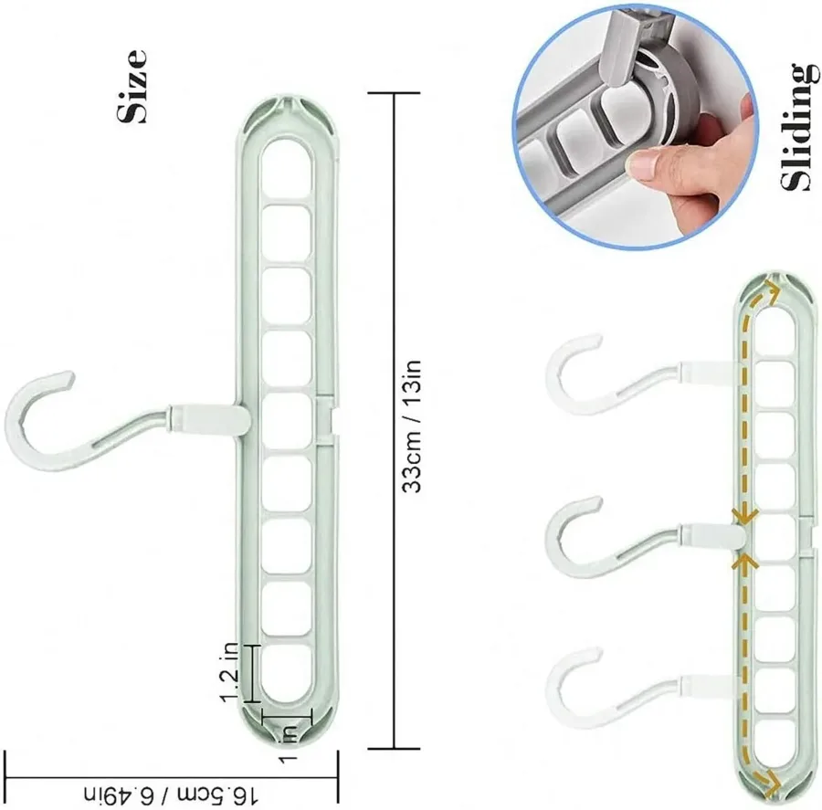 Space Saving Hangers Magic Clothes Hangers - Beige β photo 5