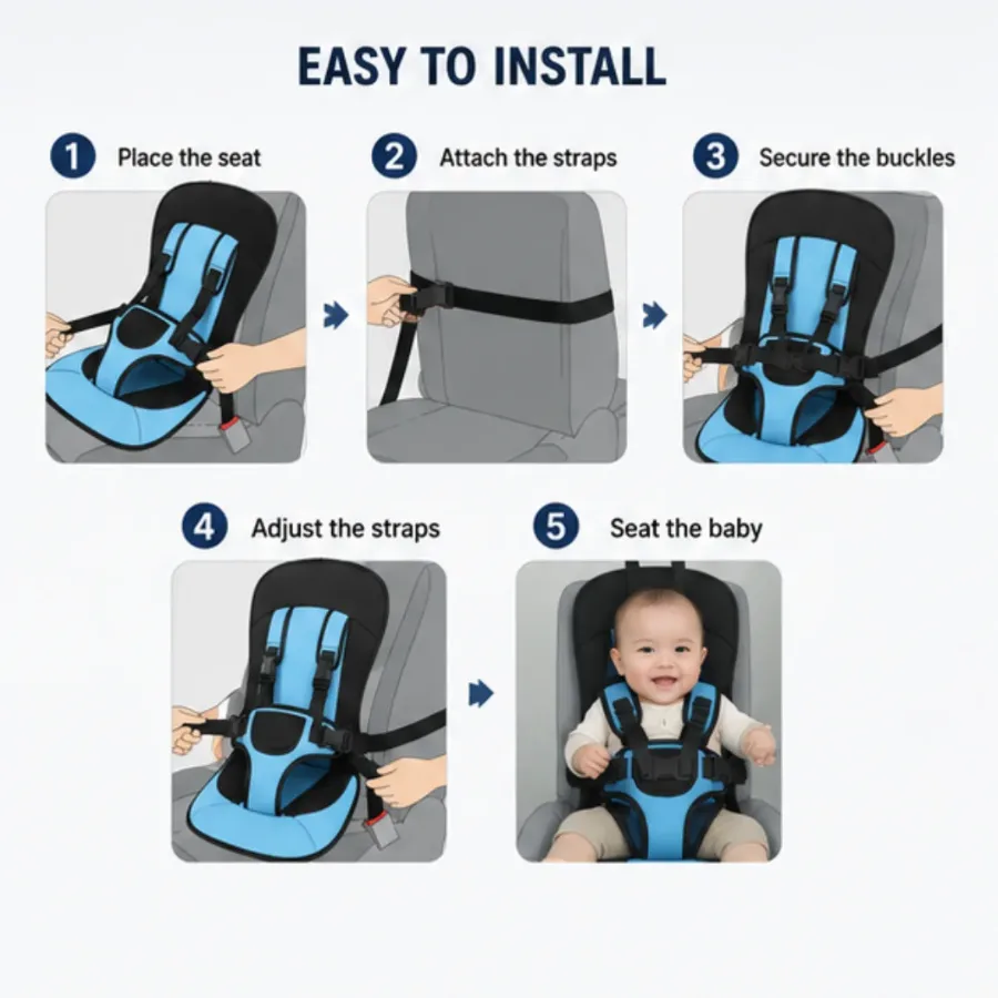 Baby Car Protection Cushion Seat Child - Blue — photo 3