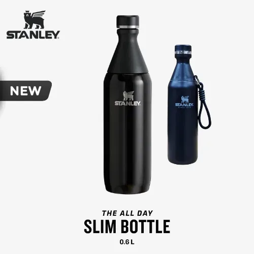STANLEY With Hang Rope The All Day Slim Bottle 600 ml - Yellow-Green